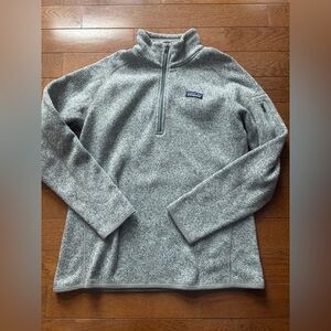 Patagonia Gray Quarter-Zip Sweater